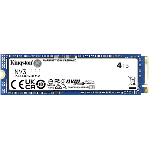 4TB Kingston NV3 M.2 2280 PCI Express 4.0 x4 NVMe Solid State Drive